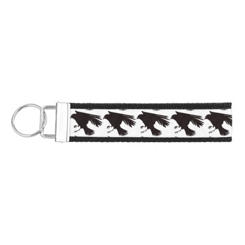 Black Raven Flying Thunder_Cove Wrist Keychain