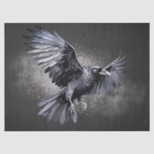 Black Raven Gothic Watercolor Tissue Paper