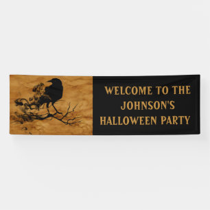 Black Raven Magic Halloween Party  Banner