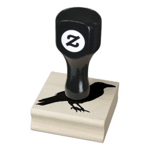 Black Raven Rubber Stamp