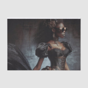 Black Raven Steampunk Vintage Victorian Lady Tissue Paper