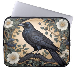 Black Raven William Morris Inspired Laptop Sleeve