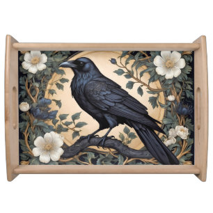 Black Raven William Morris Inspired Serving Tray