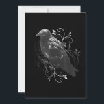 Black Raven With Filigree Leaves Odin Vikings Dark Save The Date<br><div class="desc">Black Raven With Filigree Leaves Odin Vikings Dark</div>