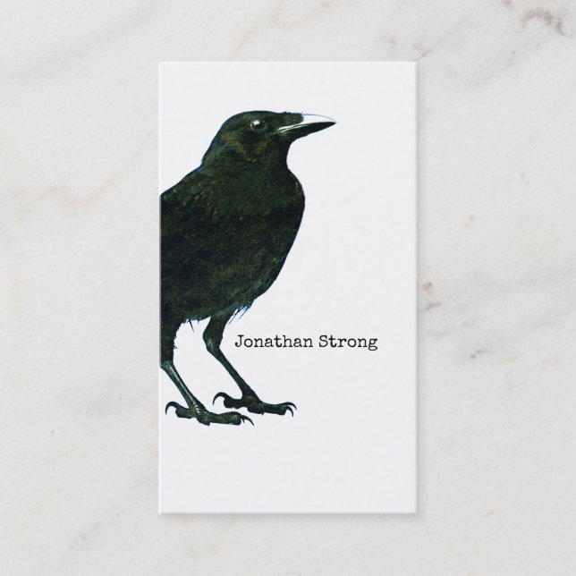 Black Raven Writer Business Card (Front)