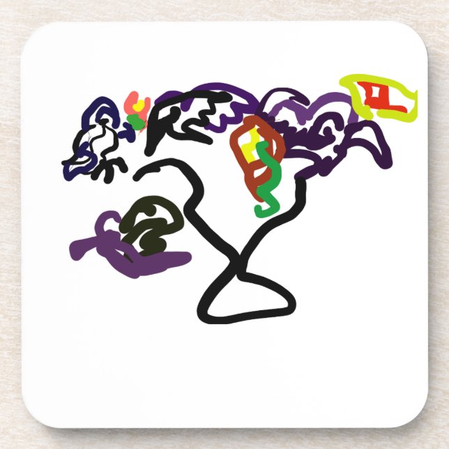 Black Ravens party Beverage Coaster (Front)