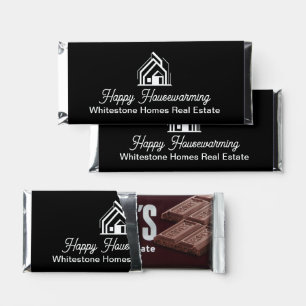 Black Real Estate Company Custom Housewarming Hershey Bar Favors