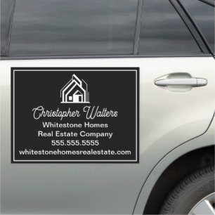Black Real Estate Company Customized Large Car Magnet