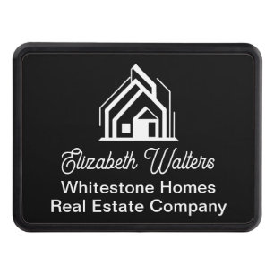 Black Real Estate Company Customized Realtor Hitch Cover