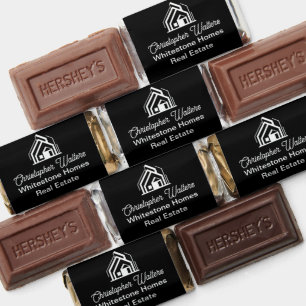 Black Real Estate Company Personalized Realtor Hershey's Miniatures