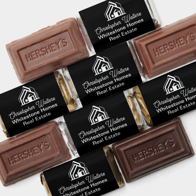 Black Real Estate Company Personalized Realtor Hershey's Miniatures (Assorted)