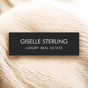 Black Real Estate Luxury Name Tag