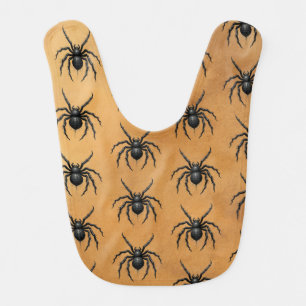 Black Realistic Spider Baby Bib