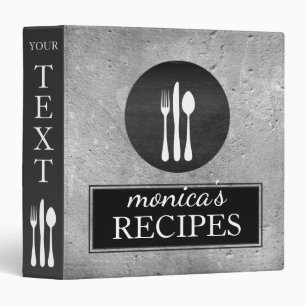 Black Recipe Cooking Vintage Personalized Binder