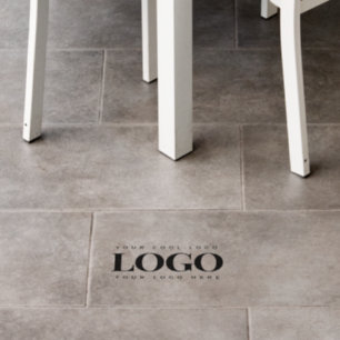 Black Rectangle Business Company Logo Corporate Floor Decals