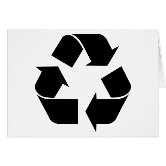 Black Recycling Symbol Cards (Front Horizontal)
