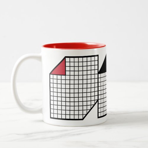 Black  Red AB_RB05 _Grid Paper Two_Tone Coffee Mug