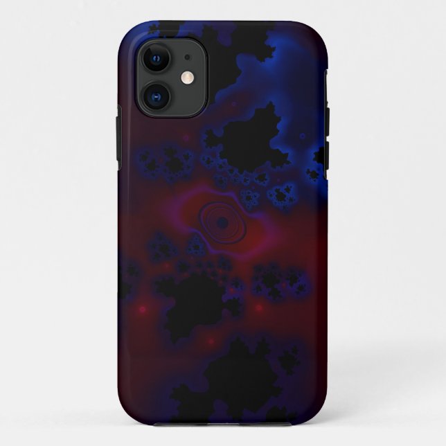Black red and blue cloud iphone case (Back)