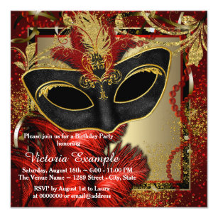 red black and gold invitations zazzle