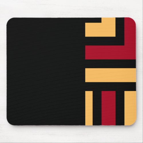 black red and gold mouse pad