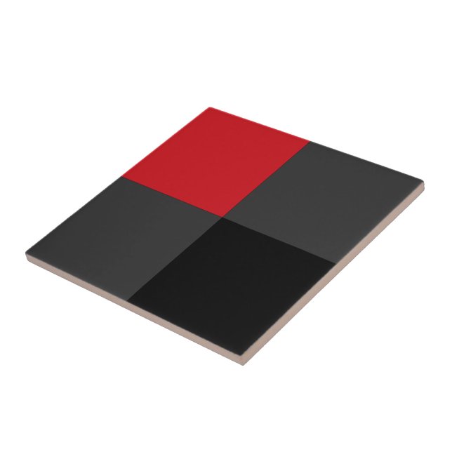 Black & Red and Gray Ceramic Tile (Side)