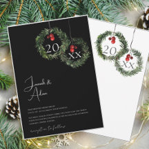Black Red and Green Christmas Wedding