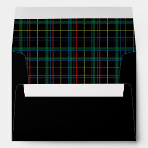 Black, Red and Green Tartan Envelope