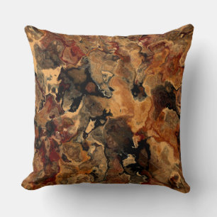 Black, Red and Rust Throw Pillow