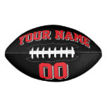 Black Red And White Custom Football at Zazzle