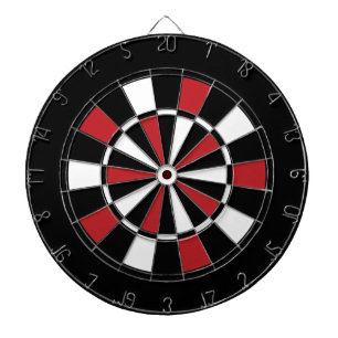 Black Red and White Dart Board