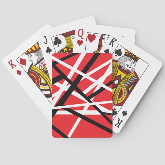 Black, Red, and White Graphic  Poker Cards (Back)