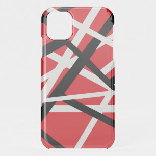 Black, Red, and White Graphic  iPhone 11 Case