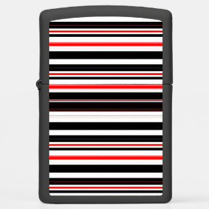 black red and white stripes zippo lighter