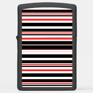 black red and white stripes zippo lighter