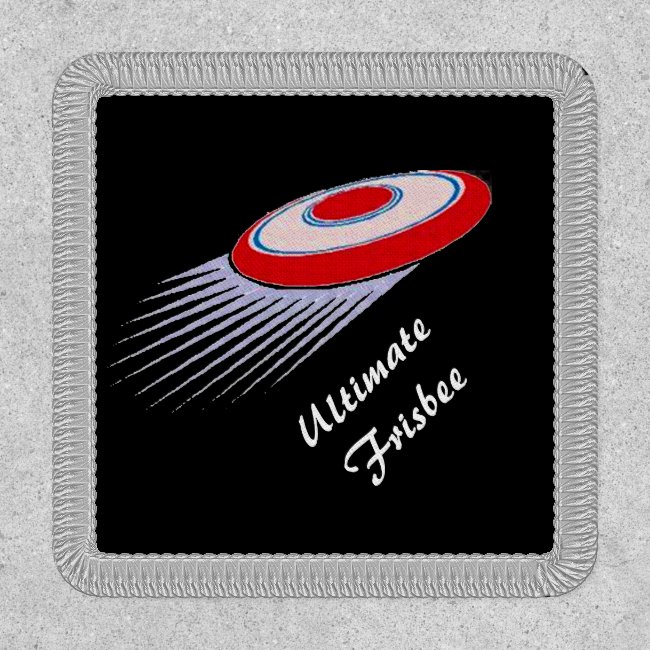 Black Red and White Ultimate Frisbee Patch