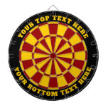 Black Red and Yellow Dartboard with Custom Text