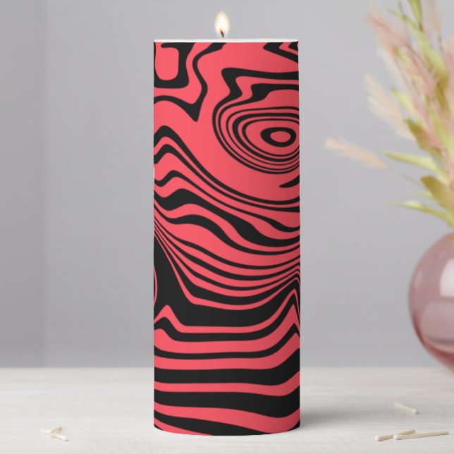 Black Red Art Candle (In Situ)