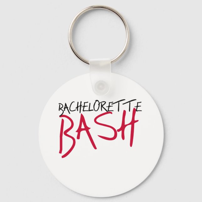Black/Red Bachelorette Bash Keychain (Front)