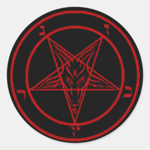 Black/Red Baphomet Stickers