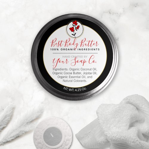 Black  Red Berries Body Butter  Salt Scrub Label