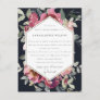 BLACK RED BLUSH ROSE FLORAL DRIVE BY BABY SHOWER POSTCARD