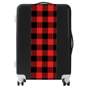 Black Red Buffalo Check Lumberjack Plaids Pattern Luggage