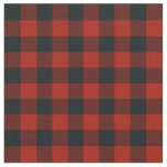 Black &amp; Red Buffalo Checkered Plaid Rustic Fabric