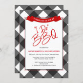Black Red Buffalo Plaid I Do BBQ Bridal Shower Invitation (Front/Back)