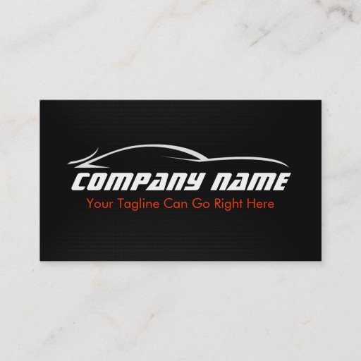 Customizable Black, Red, Car, Auto, Carbon Fiber  Business Card