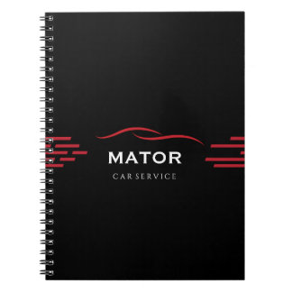 Black & Red Car Service Notebook