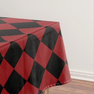 Black Red Check Tablecloth