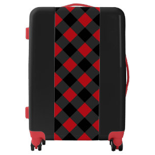 Black & Red Checked Luggage
