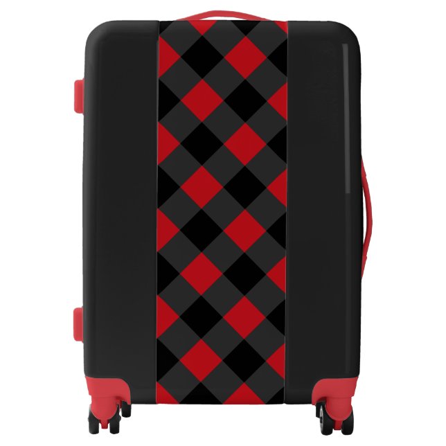 Black & Red Checked Luggage (Front)