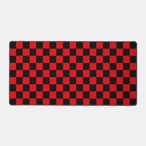 Black  Red Checkered Desk Mat